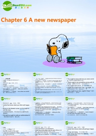 八年级英语下册：Chapter 6 A new newspaper复习课件(沈阳牛津版) 课件