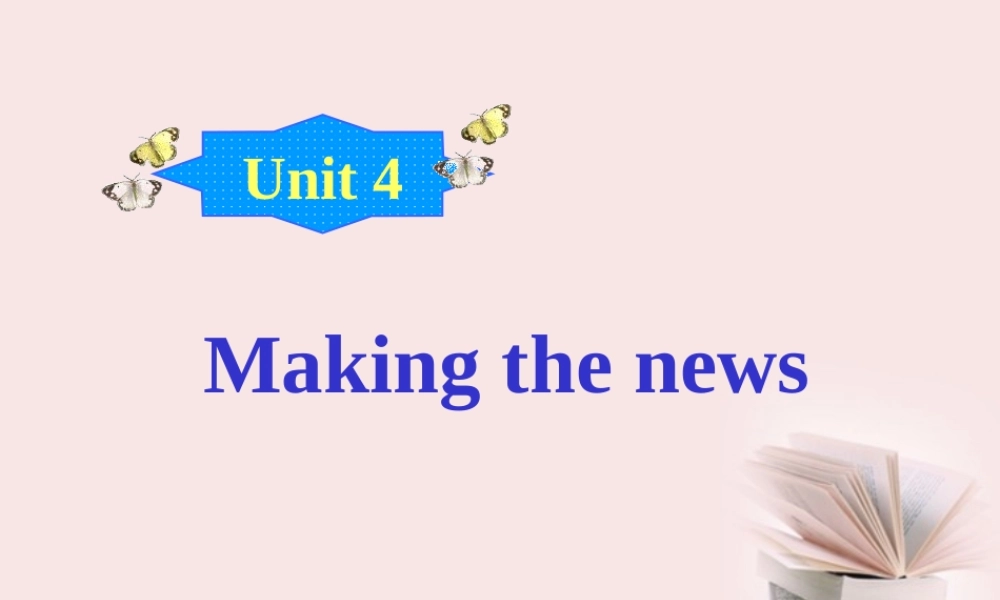 广东省惠州市高二英语(Unit 4 Making the news：warming up & reading)学案