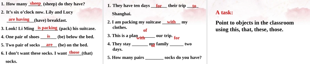 中学七年级英语下册 Lesson 6 Li Ming Packs His Suitcase课件 冀教版 课件