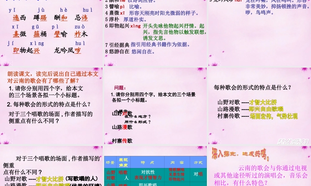 八年级语文下册 第四单元 18 吆喝教学课件 新人教版 课件
