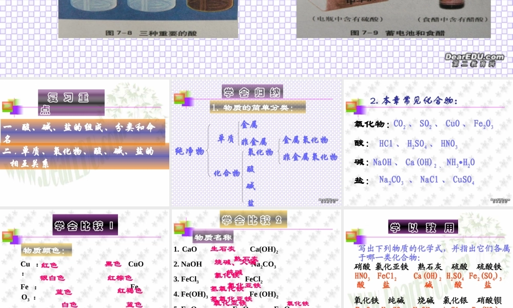 新课标初三化学公开课 酸碱盐复习课件