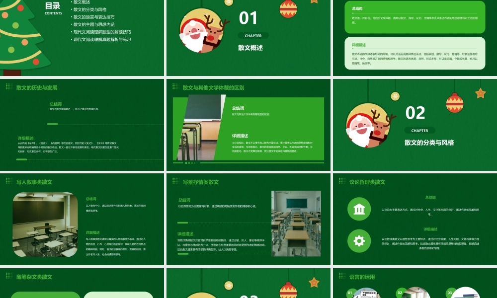 现代文阅读专题复习——散文课件