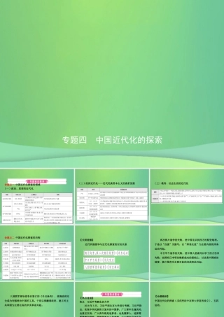 中考历史复习 专题四 中国近代化的探索课件