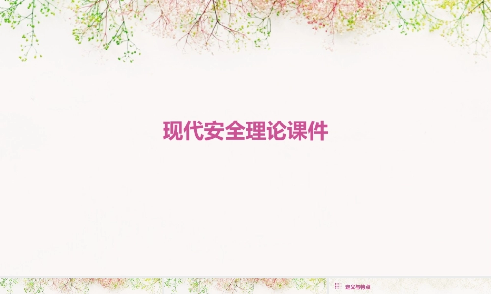 现代安全理论课件