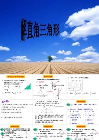 九年级数学解直角三角形复习课件