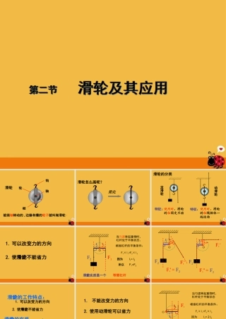 八年级物理 滑轮及其应用教学课件 沪科版 课件