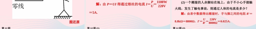 九年级物理下册 第15章 电功和电热作业10课件 苏科版 课件