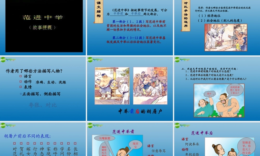 九年级语文上册 第五单元 19范进中举课件 新人教版 课件