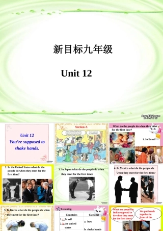 九年级英语Unit12课件 人教新目标版 课件