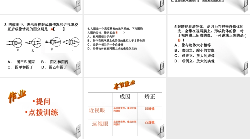 八年级物理上册 4.6神奇的眼睛课件 教科版 课件