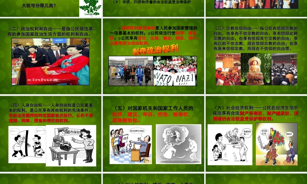 八年级政治下册 1.2 我们享有广泛的权利课件 新人教版 课件