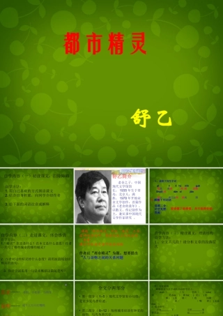 八年级语文上册 22 都市精灵课件1 苏教版 课件