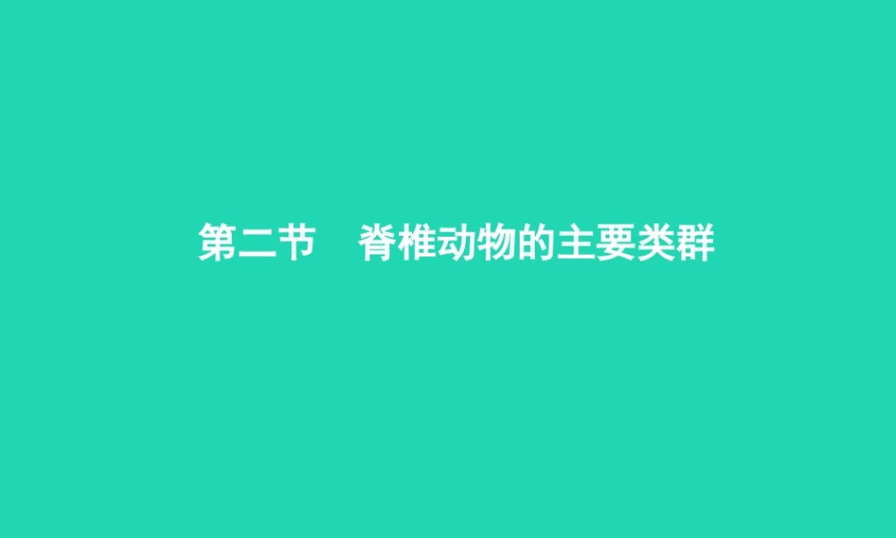 七年级生物上册 2.2.2 脊椎动物的主要类群(第1课时 鱼类)课件 (新版)济南版 课件