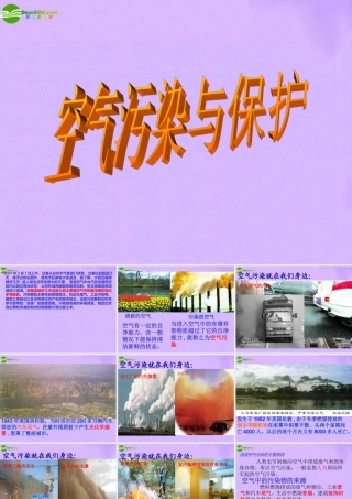八年级科学下册 第二章(空气污染与保护)课件1  浙教版 课件
