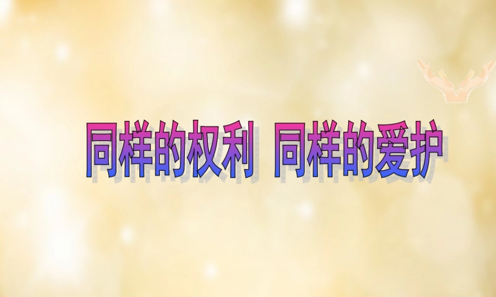 八年级政治下册 第三课 第2框 同样的权利同样的保护课件 新人教版 课件