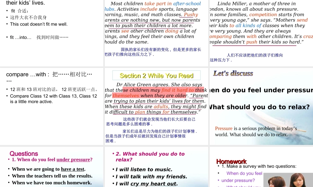 九年级英语Unit2Reading Maybe you should learn to relax!课件人教版 课件