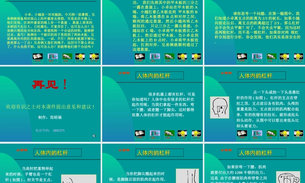 八年级物理下册 11.2(杠杆)课件 教科版 课件