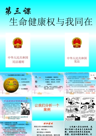 八年级政治下册 生命健康权与我同在课件 新人教版 课件