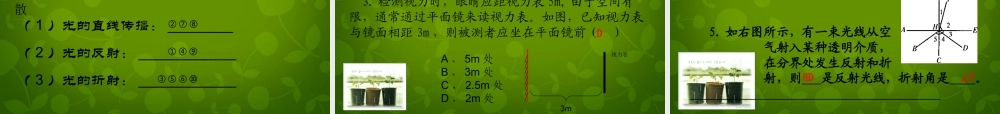 八年级物理上册 第二章 光现象复习课件2 新人教版 课件