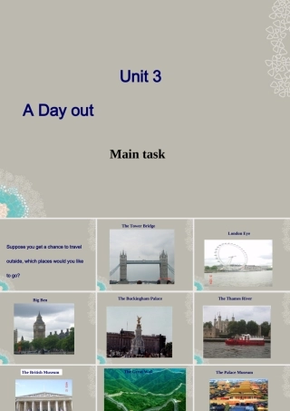 八年级英语上册(Unit 3 A day out)Main task课件 牛津译林版 课件