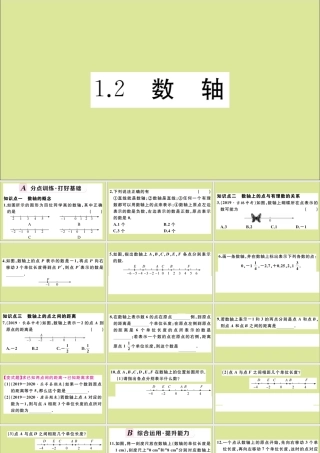 学上册 第一章 有理数 1.2 数轴作业课件 (新版)冀教版 课件