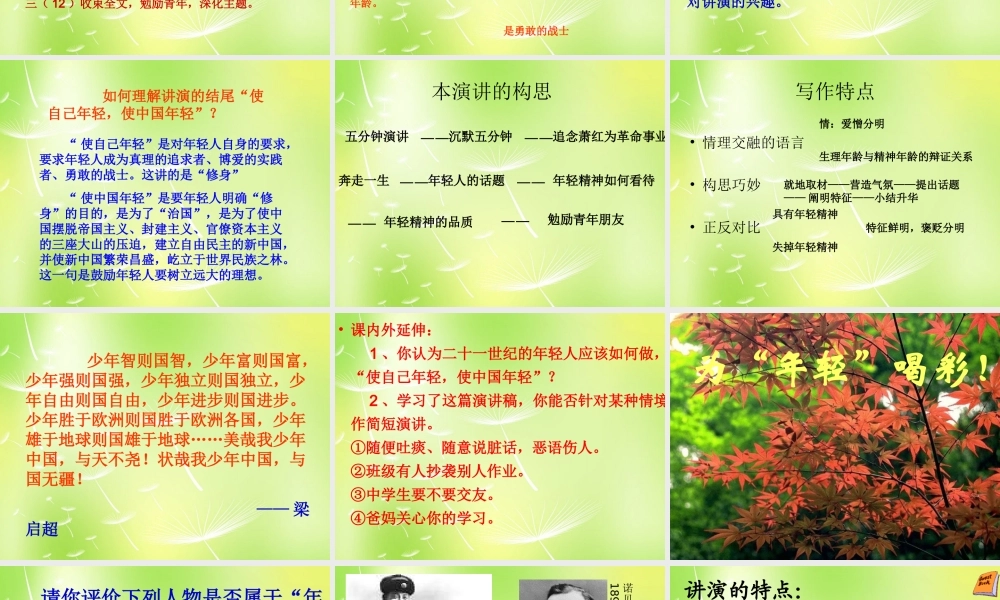 八年级语文下册 第六单元 29 在萧红墓前的五分钟讲演课件 (新版)苏教版 课件