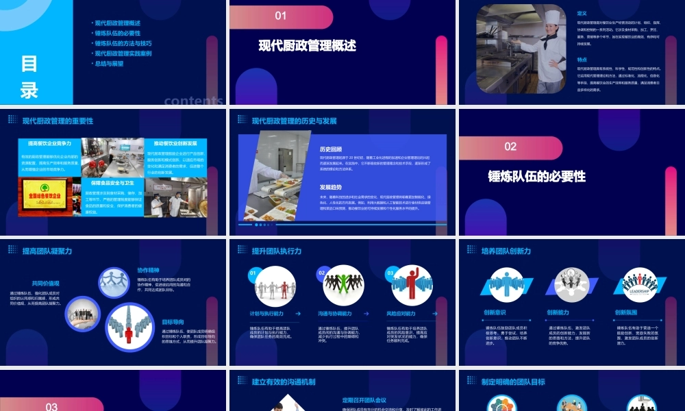 现代厨政管理项目四锤炼队伍课件