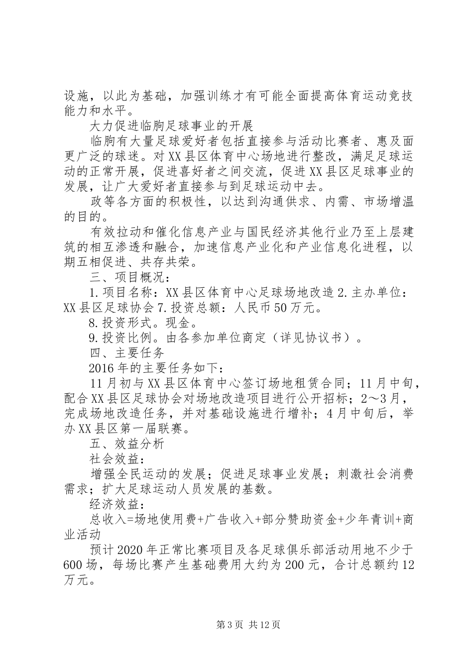 足球场项目融资计划书_第3页
