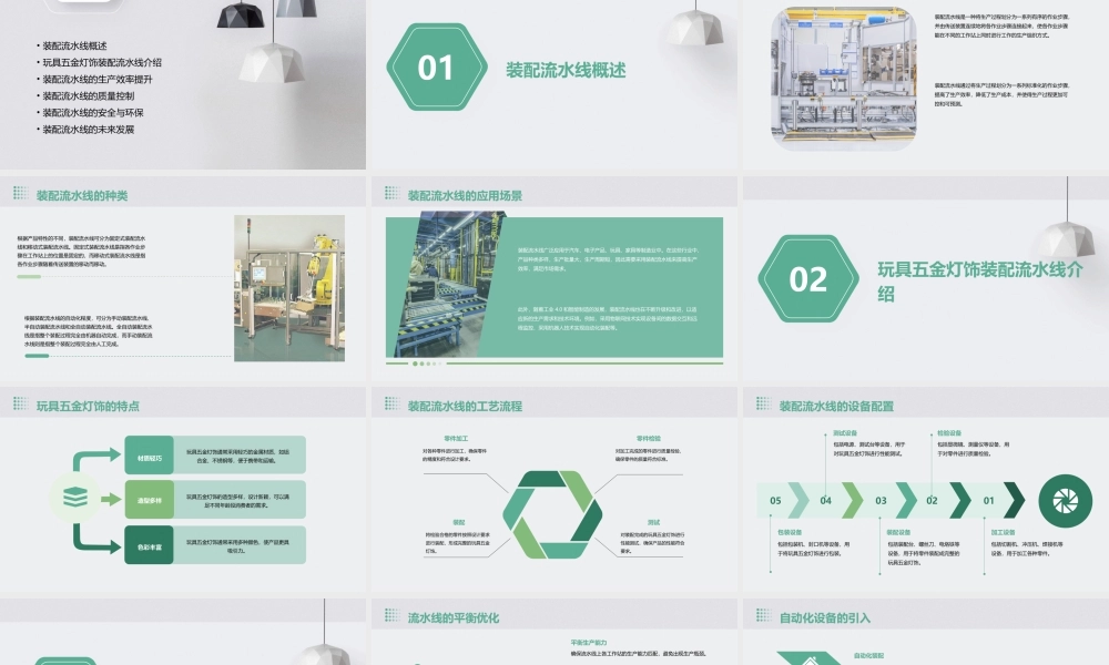 玩具五金灯饰装配流水线课件