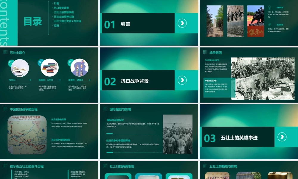 狼牙山五壮士通用课件