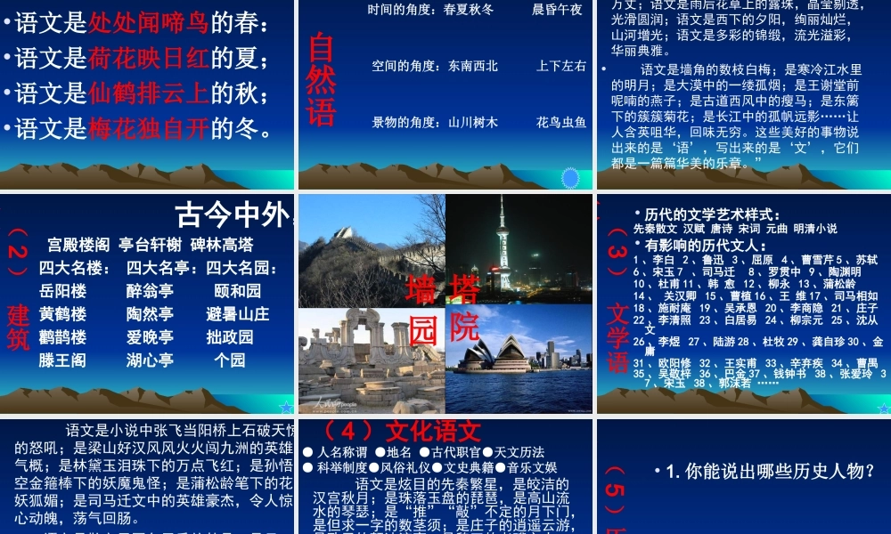 专题我心中的语文