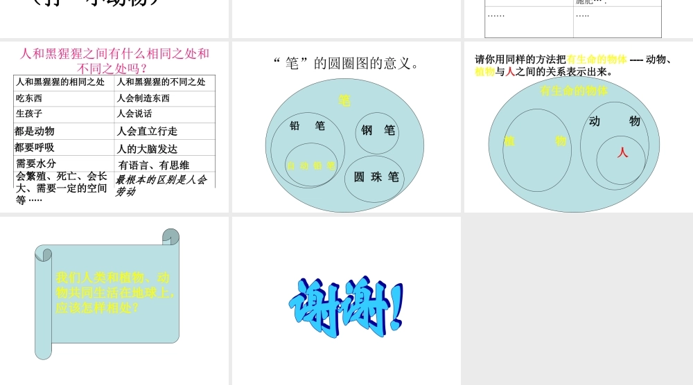 三年级上册科学课件《动物植物人》