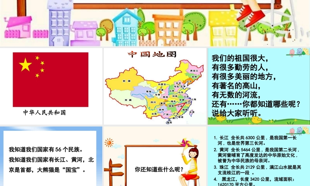 《我所知道的祖国》教学课件
