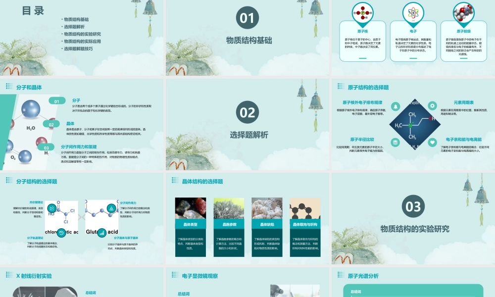 物质结构(选择题)课件