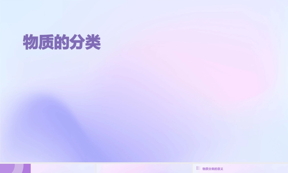 物质的分类时通用课件