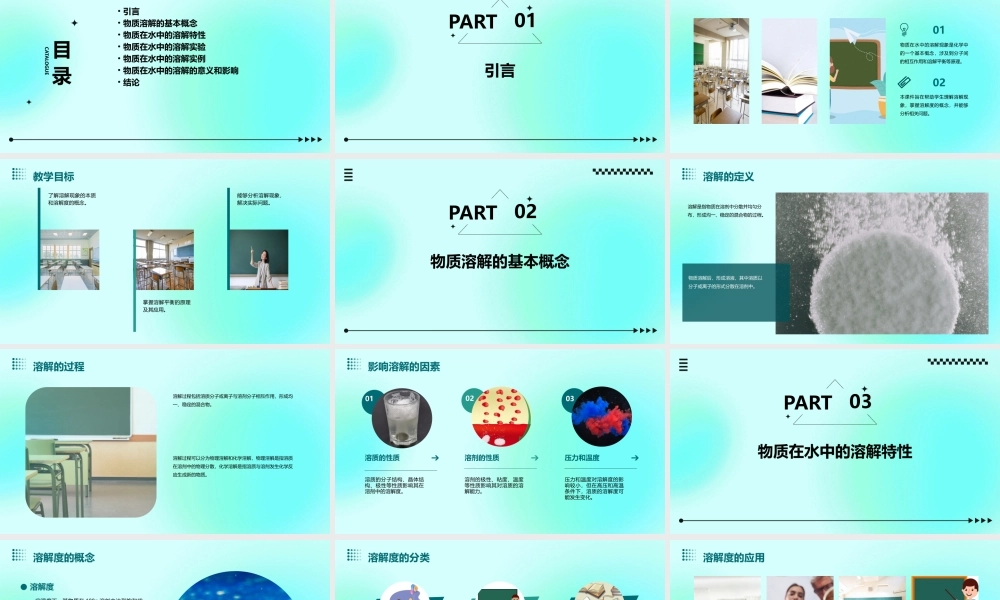 物质在水中的溶解教学课件