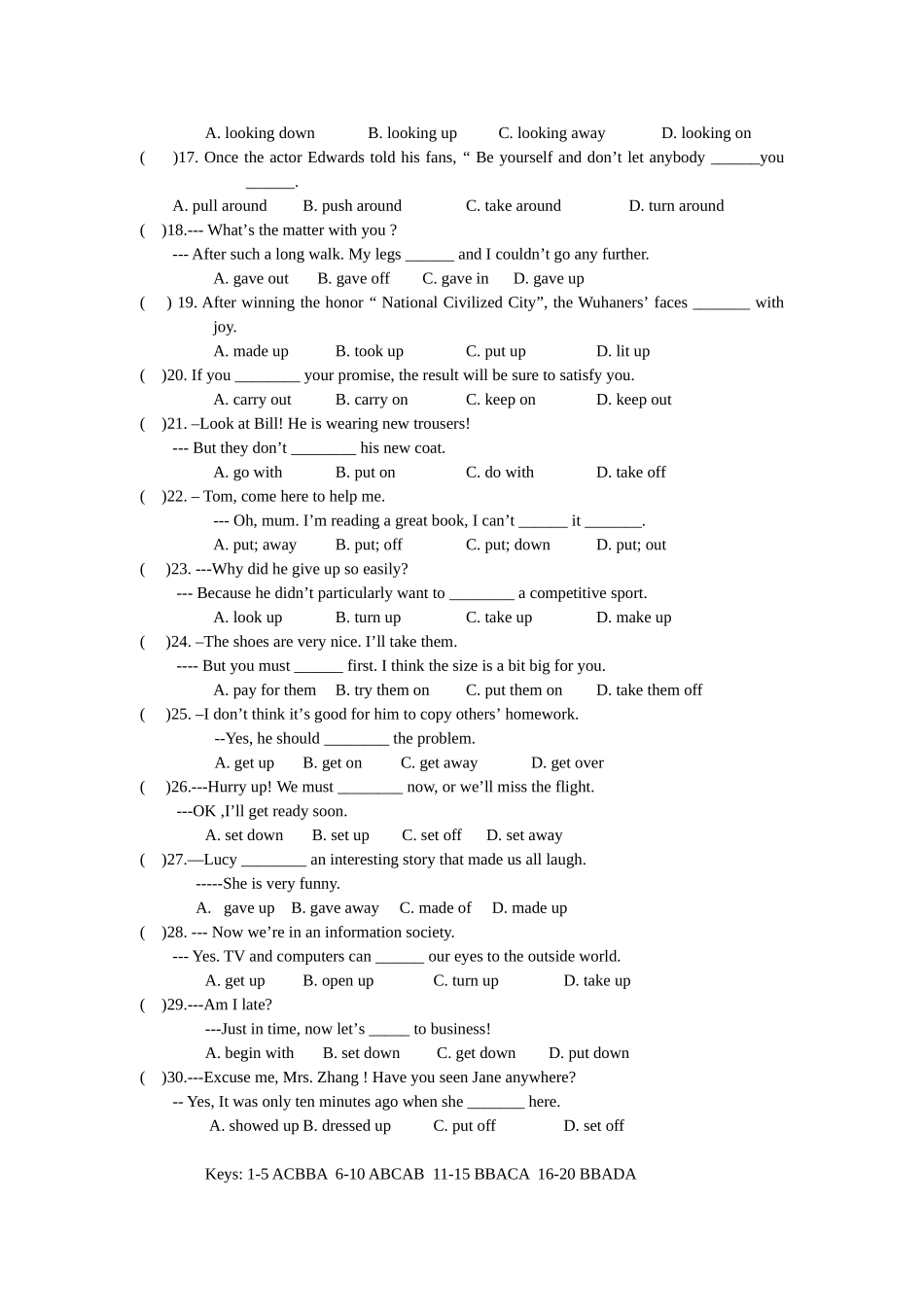 光谷三初-短语动词_第2页