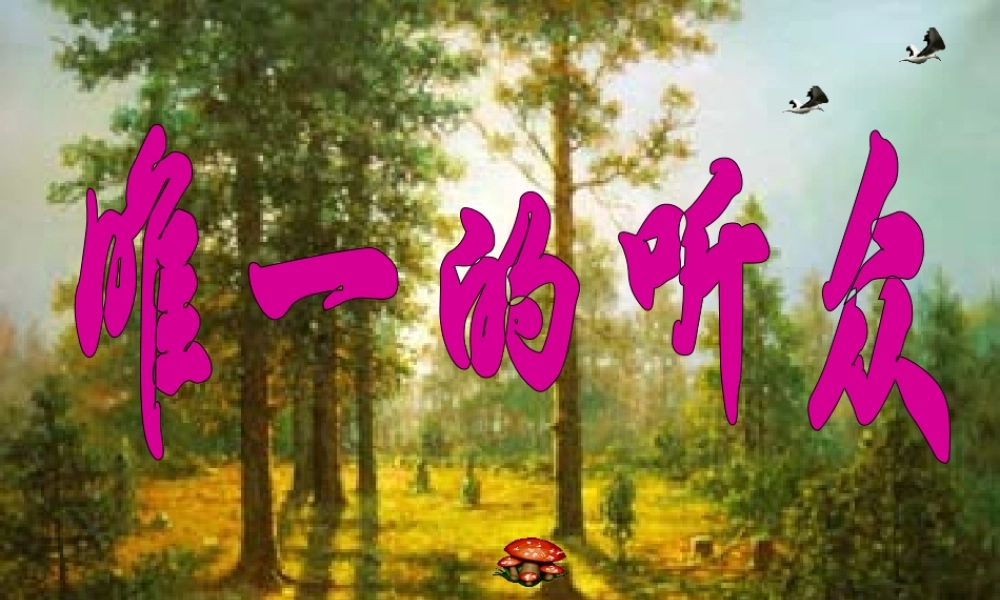 北师大版六年级语文上册《唯一的听众》优秀课件