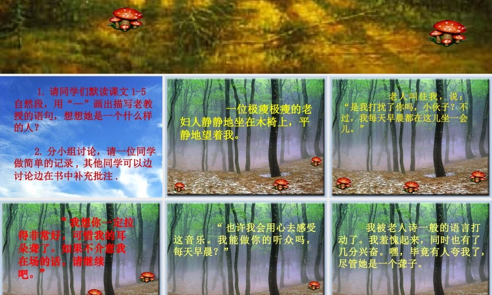 北师大版六年级语文上册《唯一的听众》优秀课件