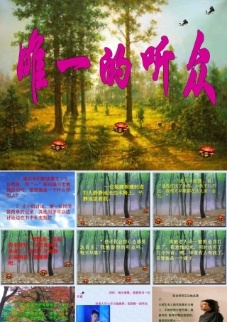 北师大版六年级语文上册《唯一的听众》优秀课件