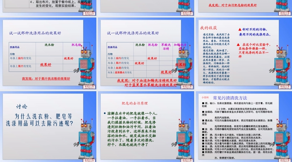 《洗衣服的学问》课件