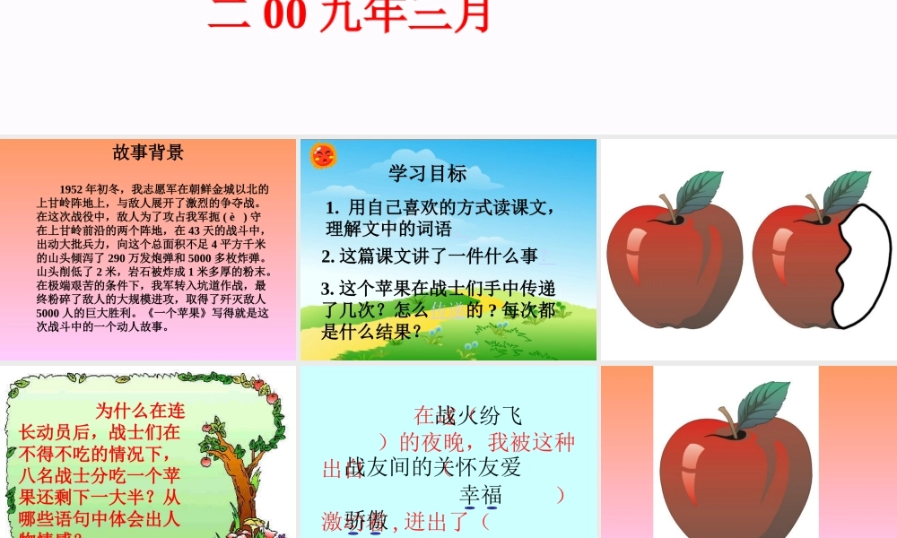 主幻灯片一个苹果