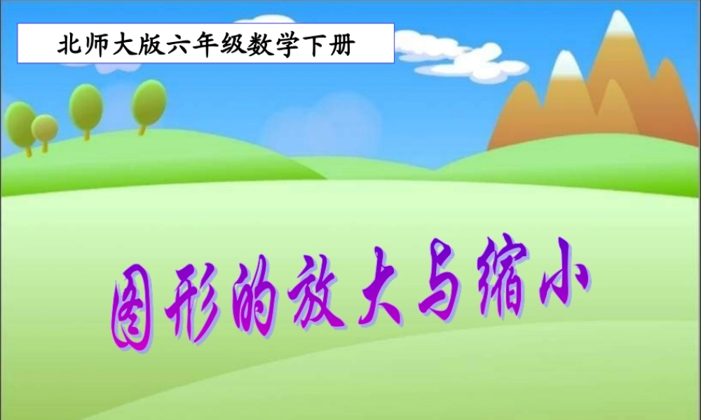 北师大版数学第十二册《图形的放大与缩小》课件