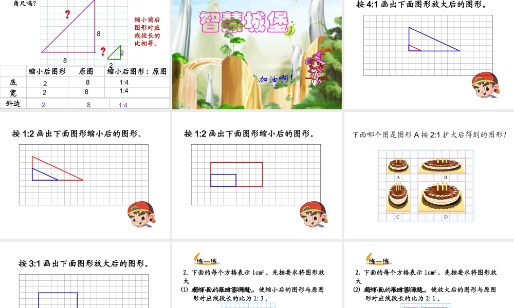 北师大版数学第十二册《图形的放大与缩小》课件