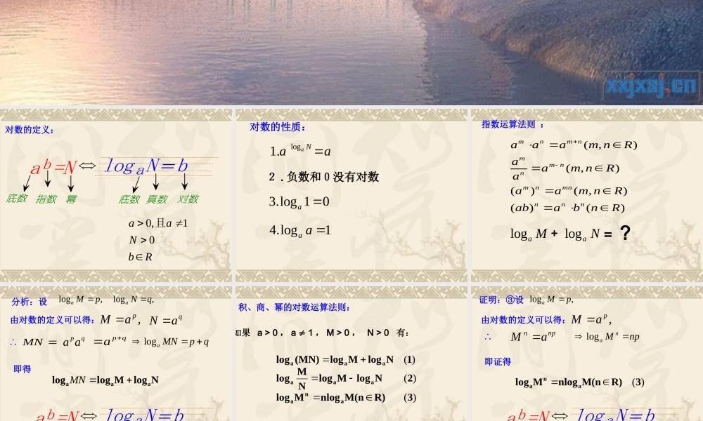 对数与对数的运算