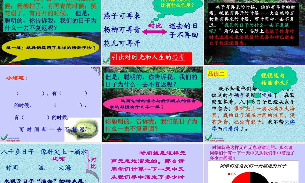 人教新课标六年级语文下册《匆匆_8》PPT课件