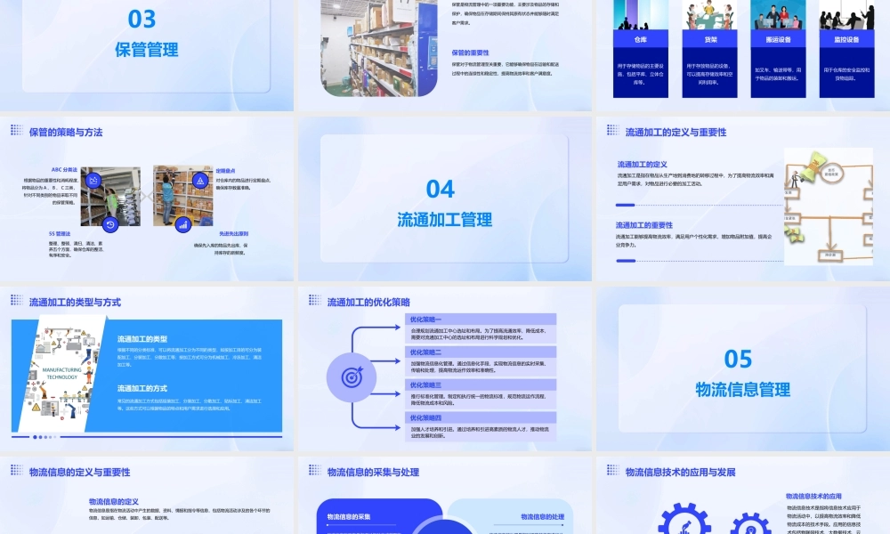物流的功能与管理(装卸保管流通加工)课件