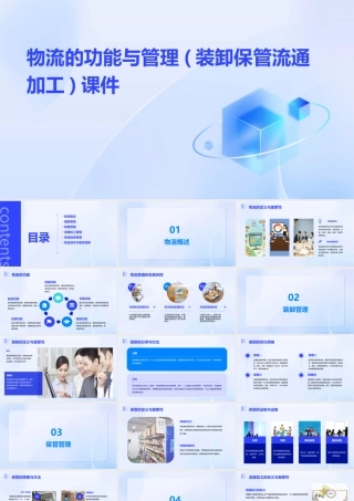 物流的功能与管理(装卸保管流通加工)课件