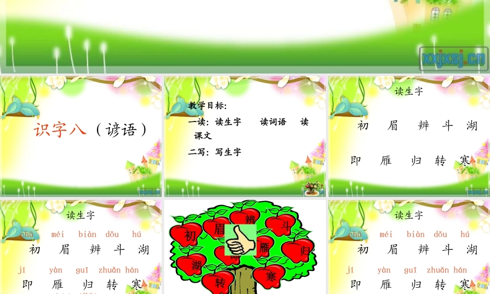 一年级下册《识字八》PPT
