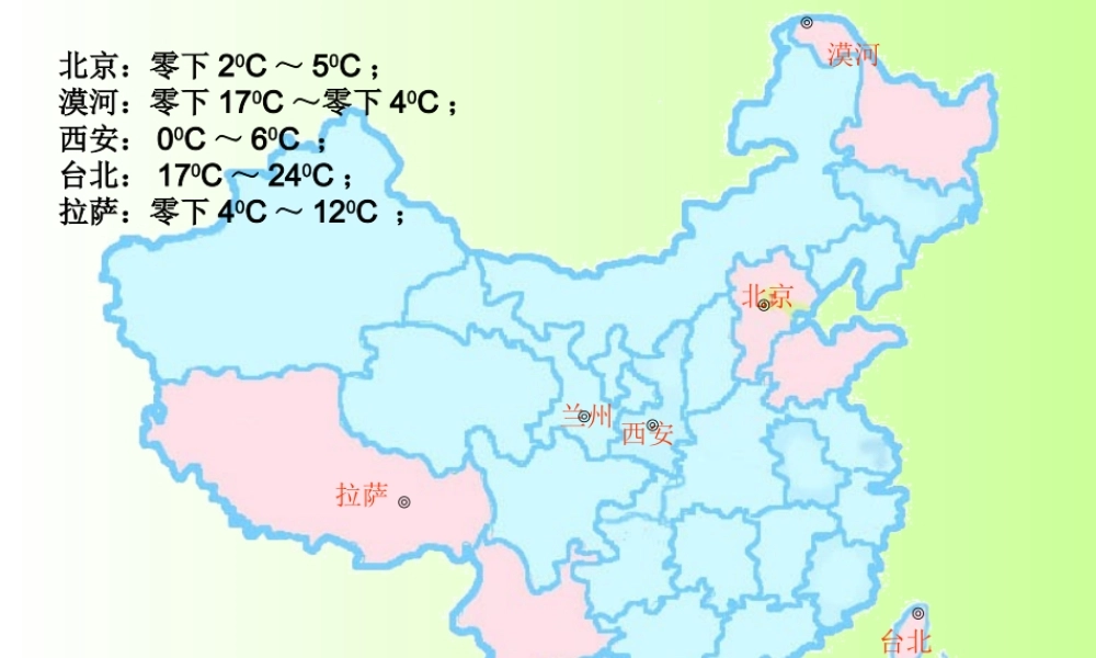 小学数学四年级上(北师大)温度